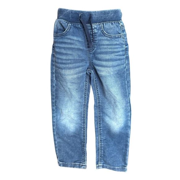 Toddler Boys Okie Dokie Straight Leg Dark Rinse Pull-On Drawstring Jeans - 5T - Picture 1 of 1
